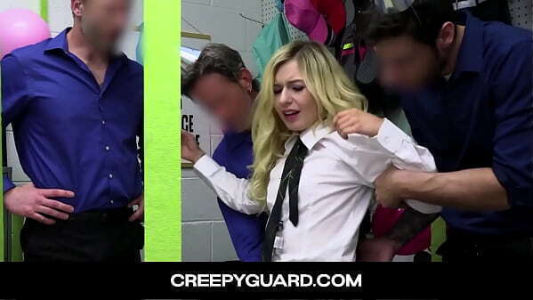 CreepyGuard-Shoplifter Minxx Marley taking officers meats time into mouth pussy