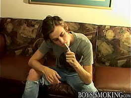 Deviant Ayden James smokes cigars cums face