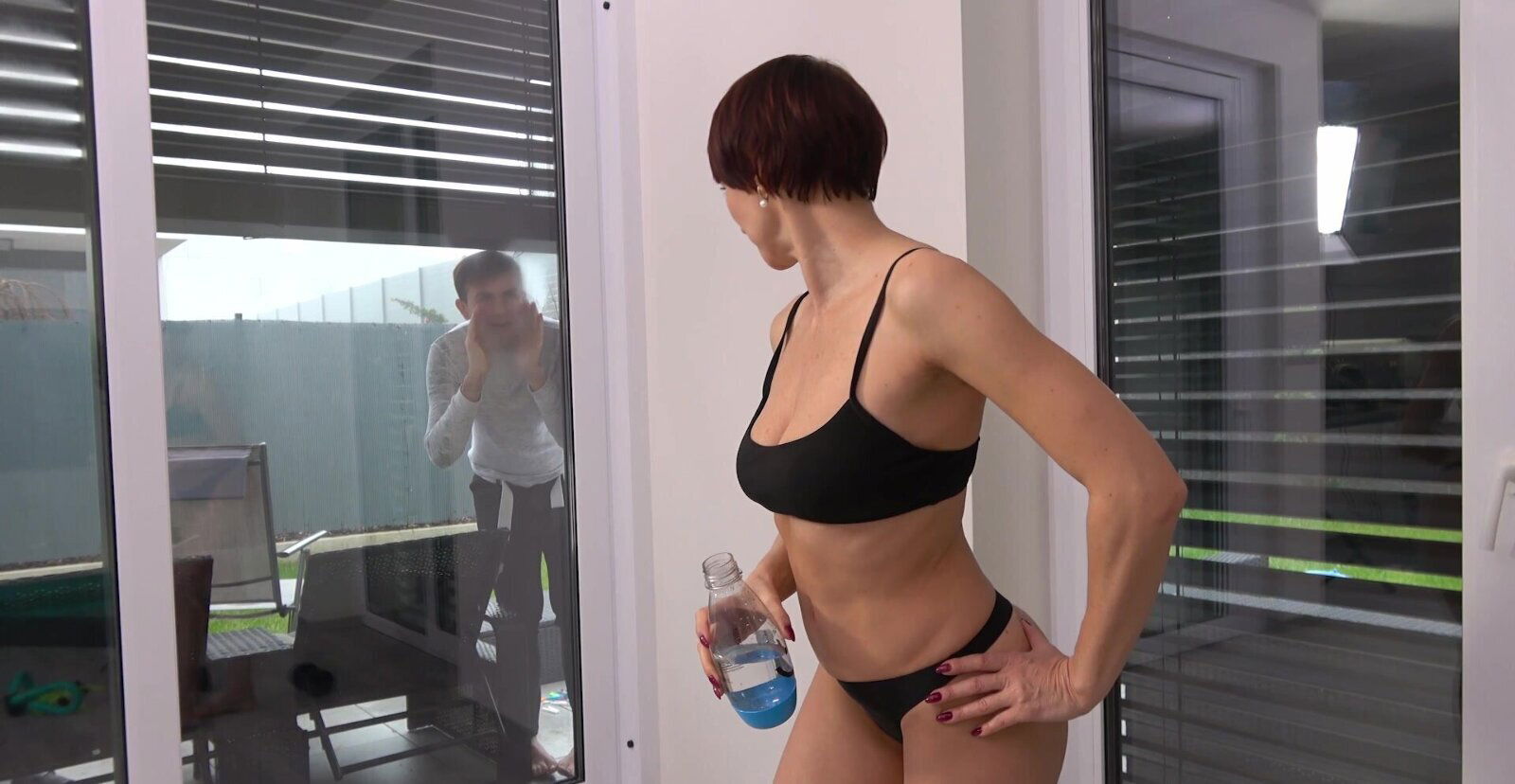 Hardcore fucking balcony with amazing mature Ramona