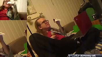 Eating icecream preparing choco while humming