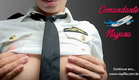 Comandante Nayara pronta para fazer voc&ecirc_ decolar comandando punheta completo www.nayflix.com.br Instagram &gt_&gt_ @nayaraloirinha91