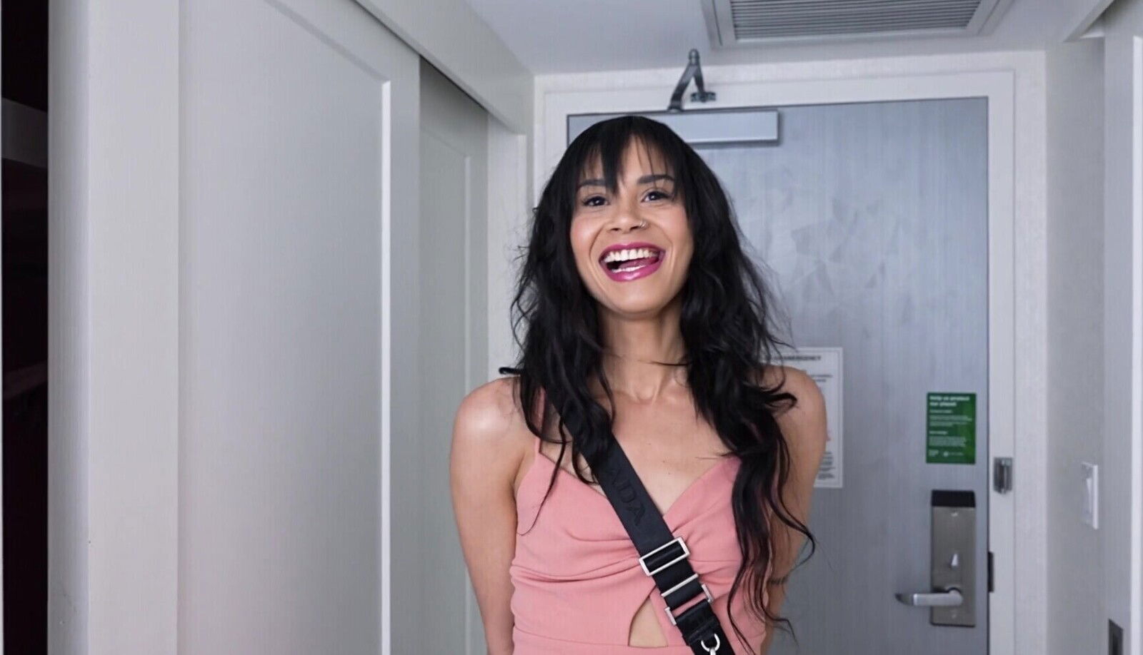 Brunette Alectra gets spanked while fucking couch