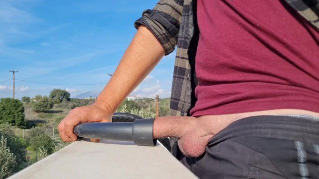 When girlfriend doesn't feel like sucking dick vacuum cleaner gives great blowjob