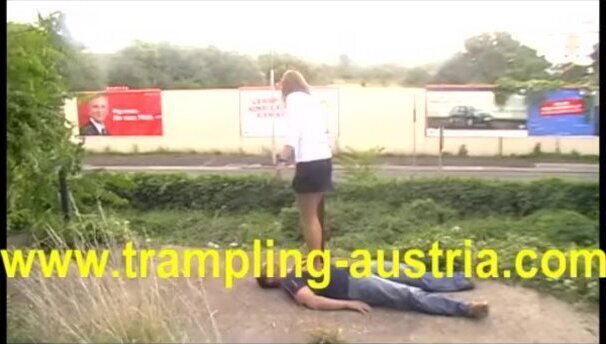 public pantyhose trample