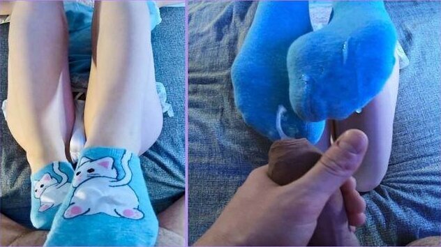 Feet Socks After Perfect Pussy Fuck. Perfect Close Footjoob. Foot Fetish.