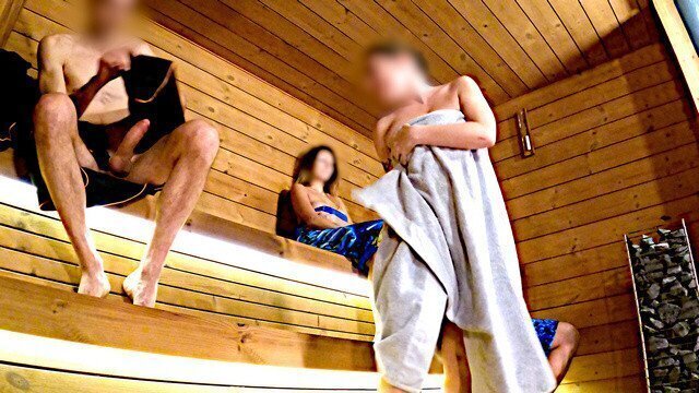 SAUNA ADVENTURE PT1: show hard three people sauna