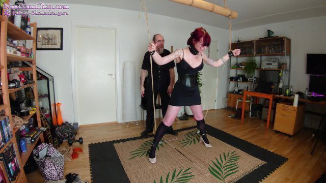 Preview: Girl standing spread eagle spanked orgasms
