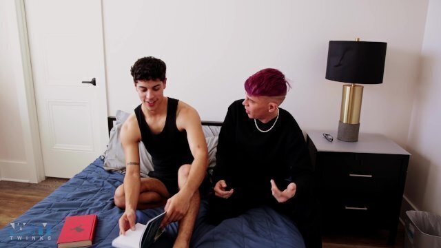 NastyTwinks Bookworm Harley Xavier Jordan Haze Step Brothers Play While Mom's