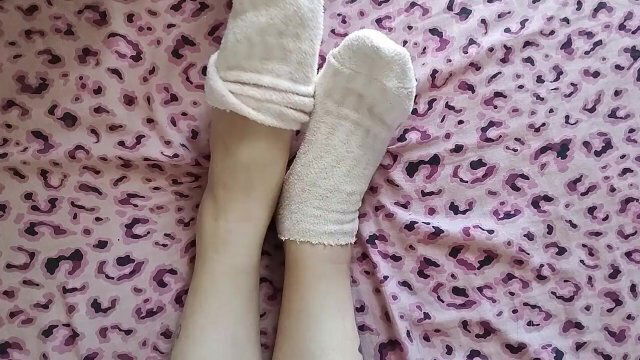 Enjoying Polo Ralph Lauren fuzzy socks -POV -FOOTFETISH