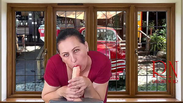 pretty lady dress sucks fucks dildo. Footjob, titlob, blowjob.2