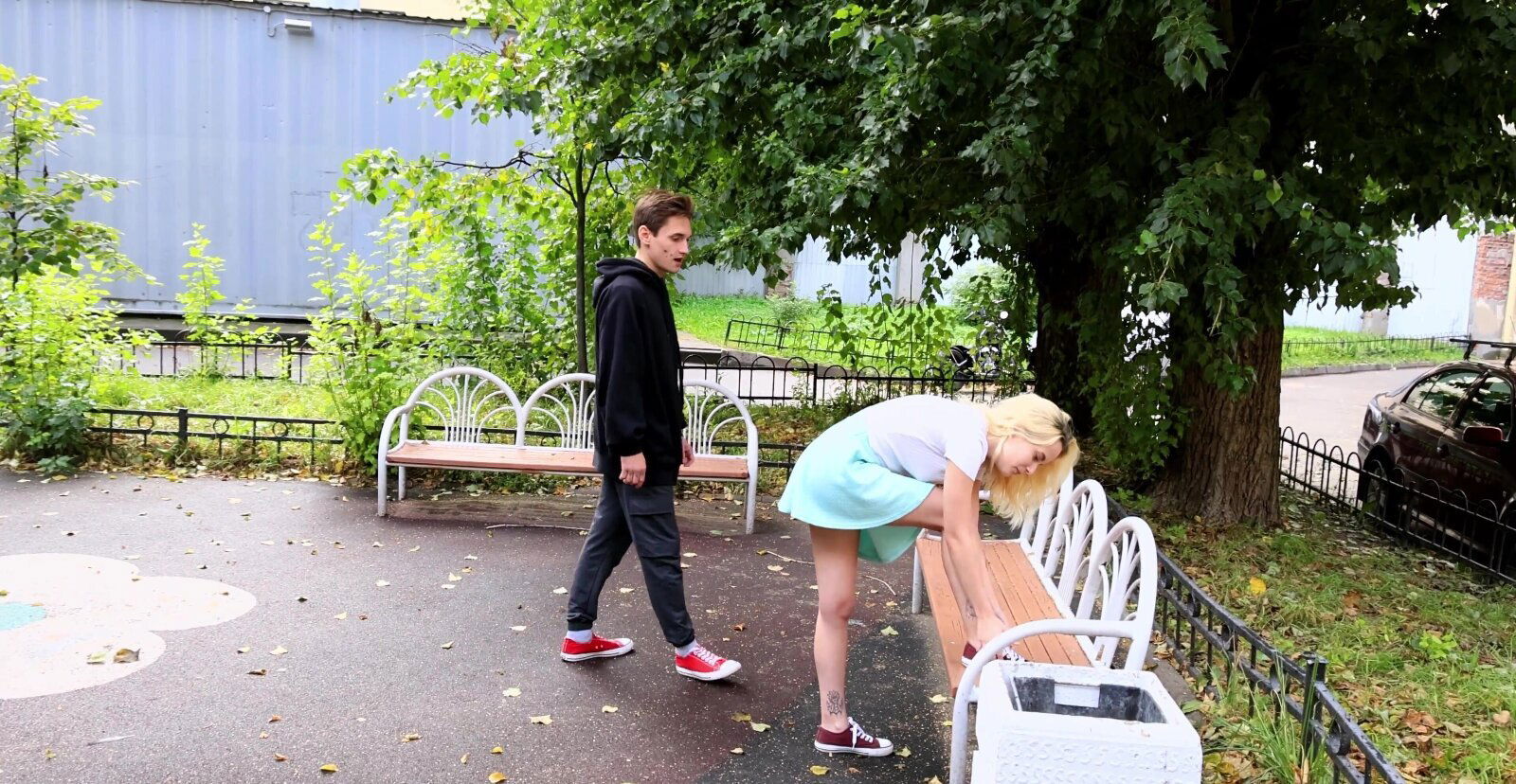 enjoys while sucking boyfriend's rock solid