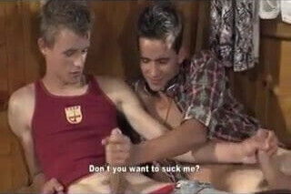 Young gay couple enjoying
