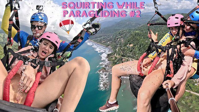 SQUIRTING while PARAGLIDING Costa Rica