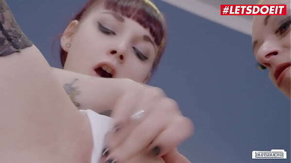 Stunning Lesbians Leah Obscure &amp_ Mareen Deluxe Enjoy Naughty Lesbian Office Table Then Banged Good Their Boss LETSDOEIT