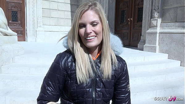 GERMAN SCOUT Skinny blonde Teen Candee Licious Pickup Rough Fuck