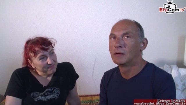 Reife rothaarige deutsche Hausfrau Ehemann ficken beim Amateur Casting dritt