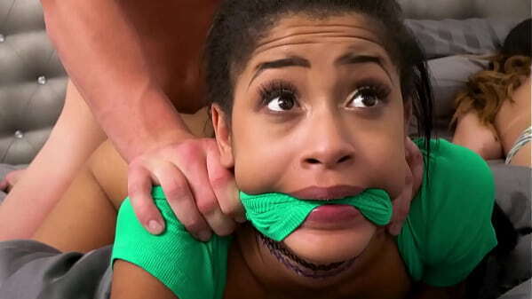 Black stepdaughter gets fucked stepdad while friend'_s with them