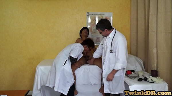 Gagging Asian doctor seduces twink nympho patient