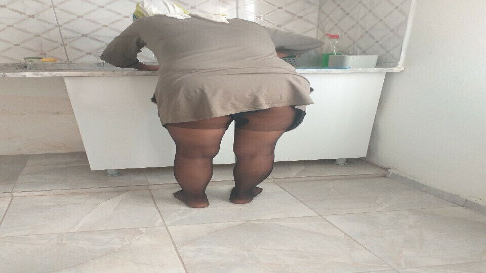 Turkish mature hijab woman village house cleaning kitchen