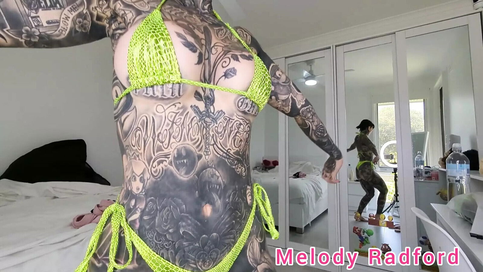 Yellow Snake Skin Micro Bikini Haul Melody Radford Onlyfans