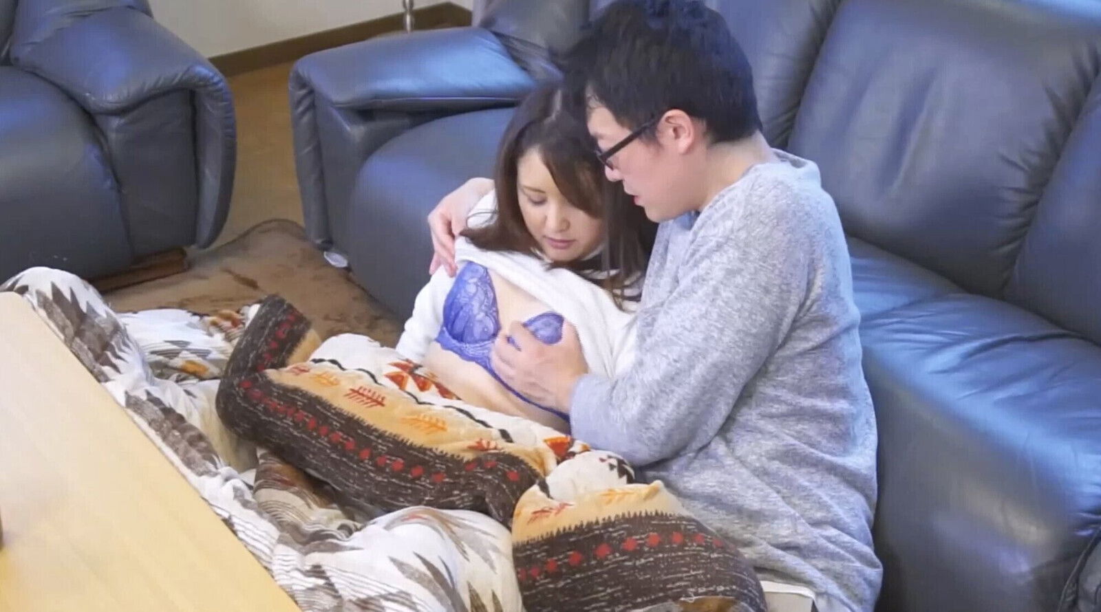 Secret Naughty Place Under Table: StepMother Nearly Same Incredibly Horny