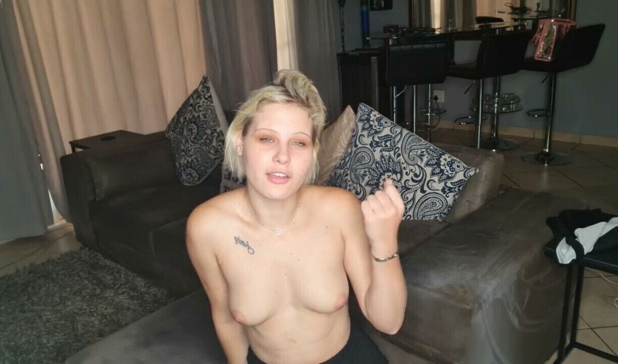 topless blonde demonstrates wants JOI,