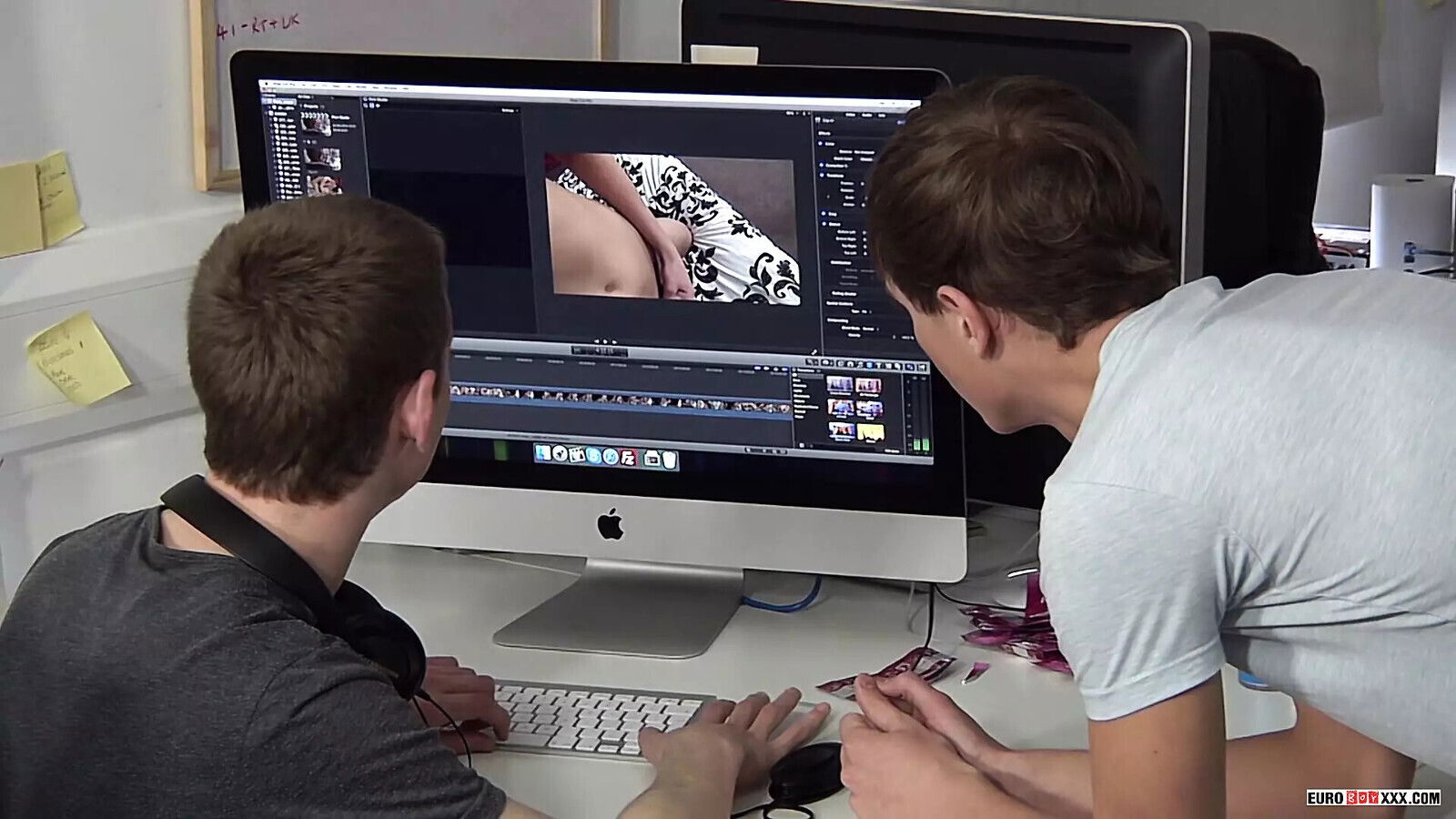 Office between young twinks James Lewis Casper Ellis