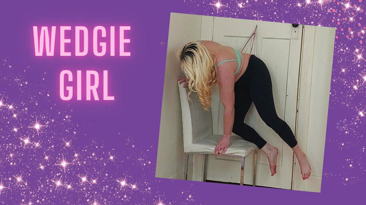 Hanging wedgie door thong wedgie with Michellexm