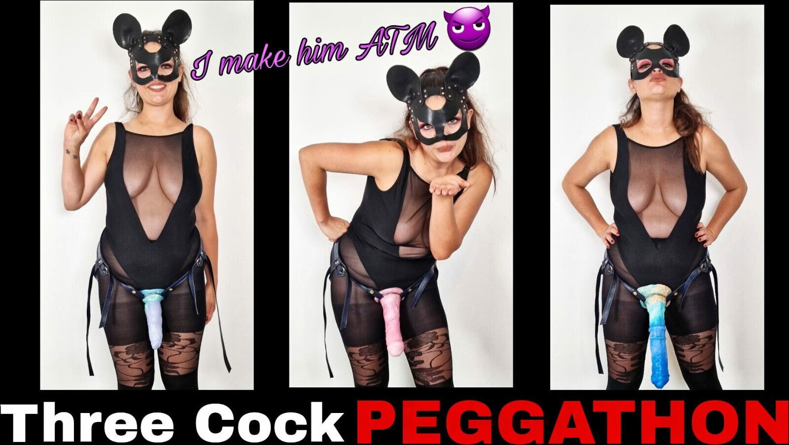 Peggathon! 3-in-1 Huge Strap Rough Extreme Pegging Session FULL VIDEO Training Zero Femdom Strapon Mistress