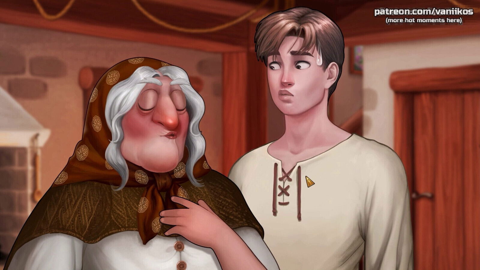 Handsome Boy, Give Granny Kiss Fuck Hard What Legend!