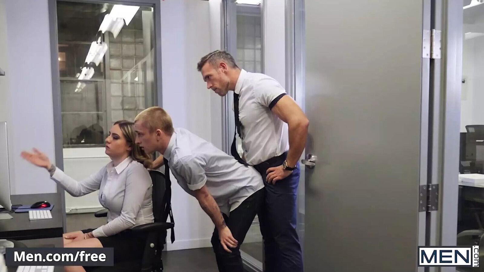 Theo Brady Wants Alone With Alex Mecum Pours Coffee Co-worker's Chest Leave Room