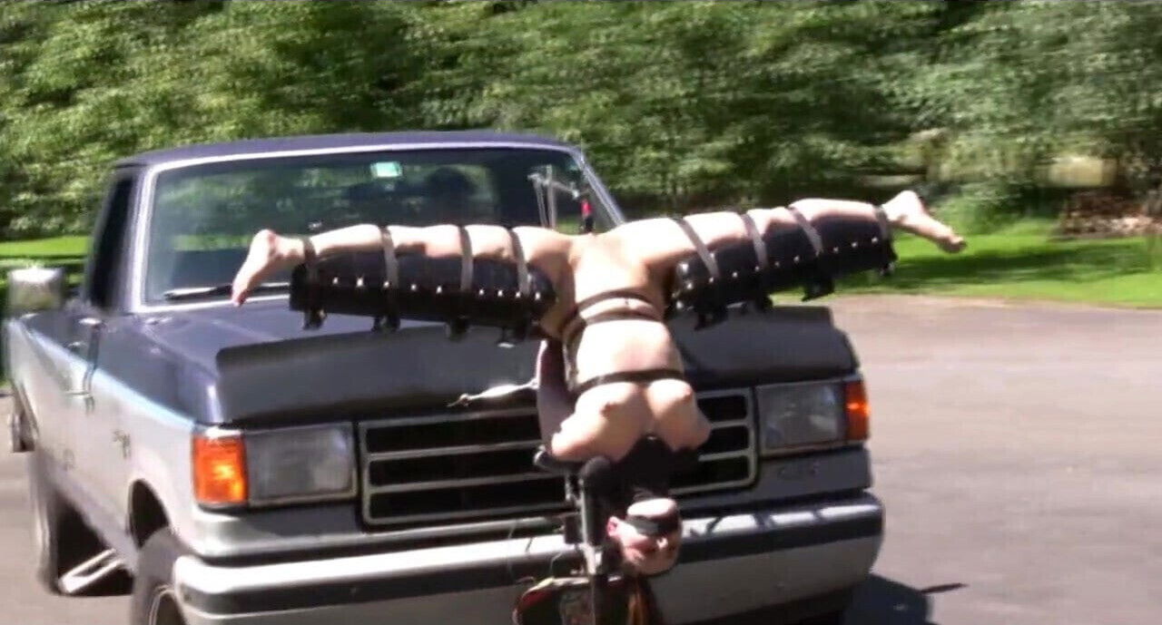 tied upside down with open legs mechanic Fucked