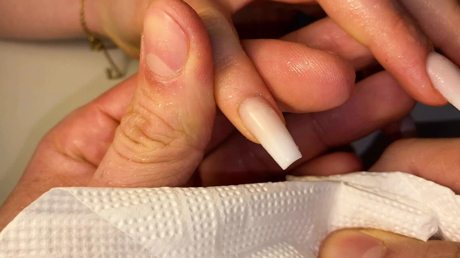 Slave Cleans Nails After Banana Massacre MyNastyFantasy