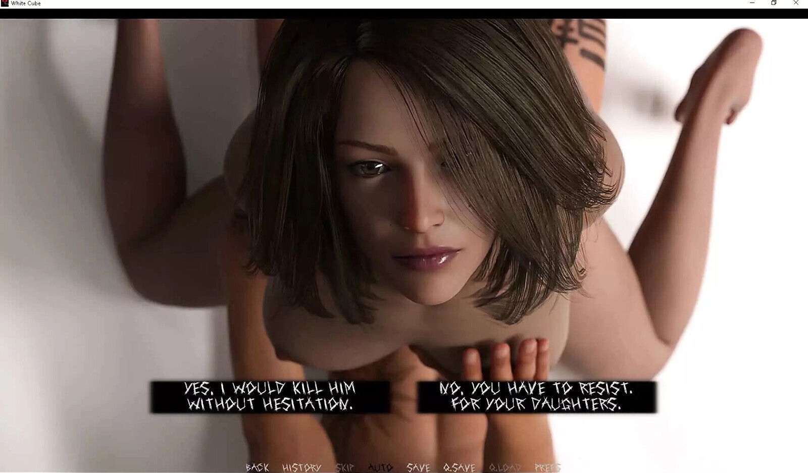 White Cube-Watching porn playing with pussy