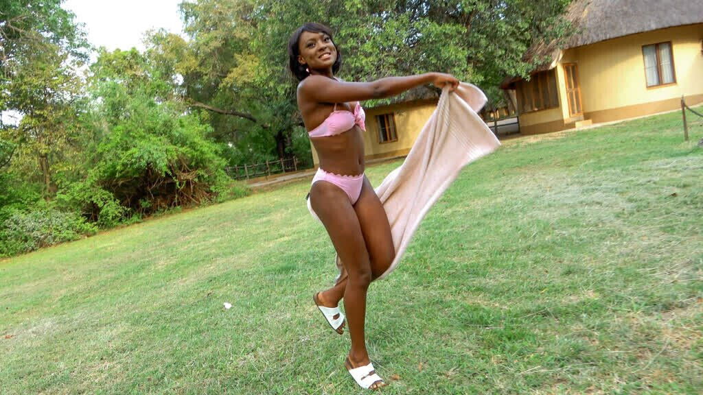 Cute Black African Girlfriend Teasing Into Fucking