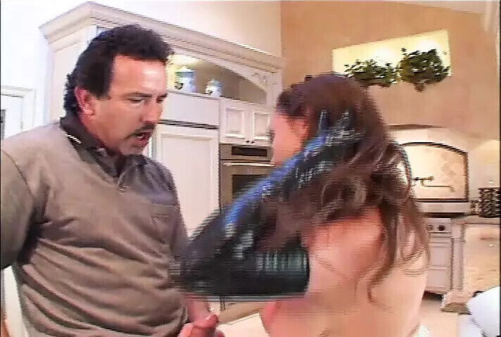 Latex housewife gets fucked kitchen floor