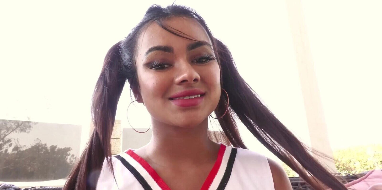 Homemade video with busty Numi Zarah riding dick