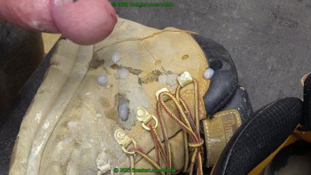 cumshots dirty timberland work shoes