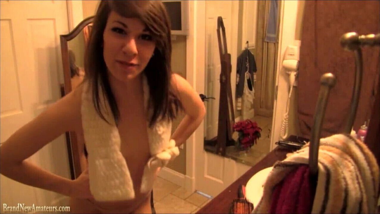 Sexy amateur girl strip dancing bathroom