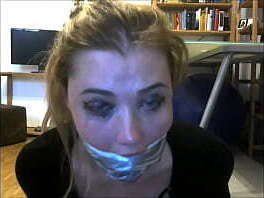 British Pornstar Misha Mayfair Cocksucking Mouth Packed &amp_ Tape Gagged!