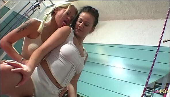 Horny girls love work together lick pussy afterward