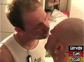 German gay fucked in threesome by two stud anal fuckers