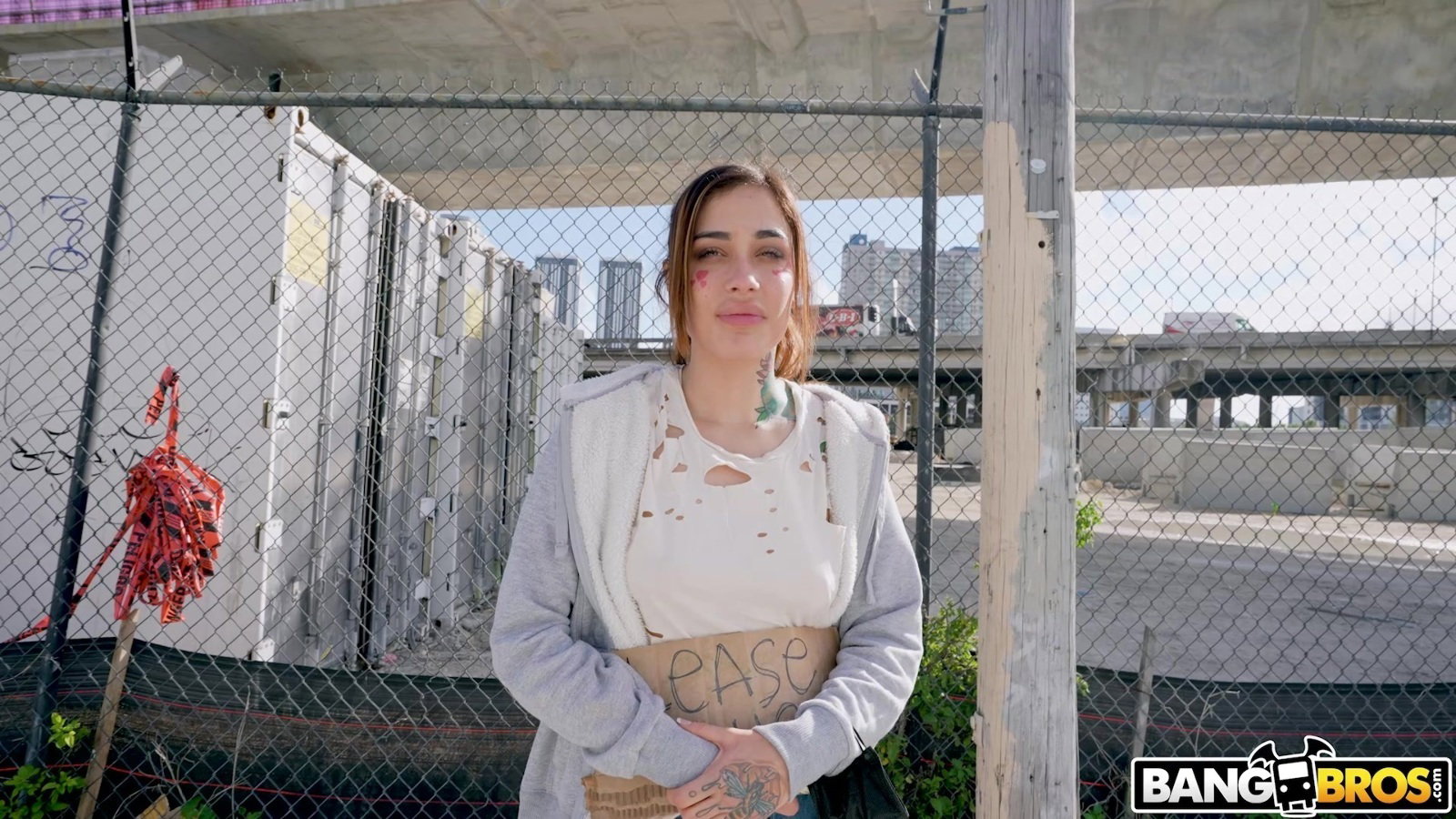 Tattooed brunette Chanel Brooks gives blowjob gets dicked