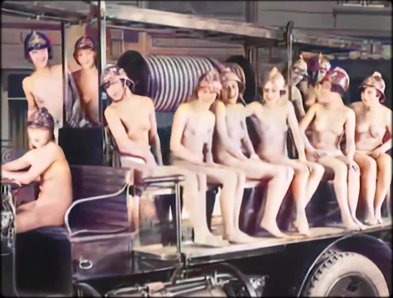 Fireman Fantasy: Naked Beauties Around Retro Porn Movie