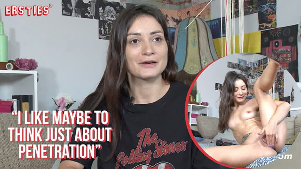 Ersties Sexy Brunette Plays With Herself Before Using Magic Wand