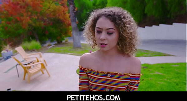 PetiteHos Horny brunette Allie Addison rides hard reverse cowgirl