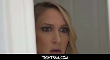 TightFam Serena Santos stepbrother Berry Mckockiner makes their stepmom Charley Hart join their threesome