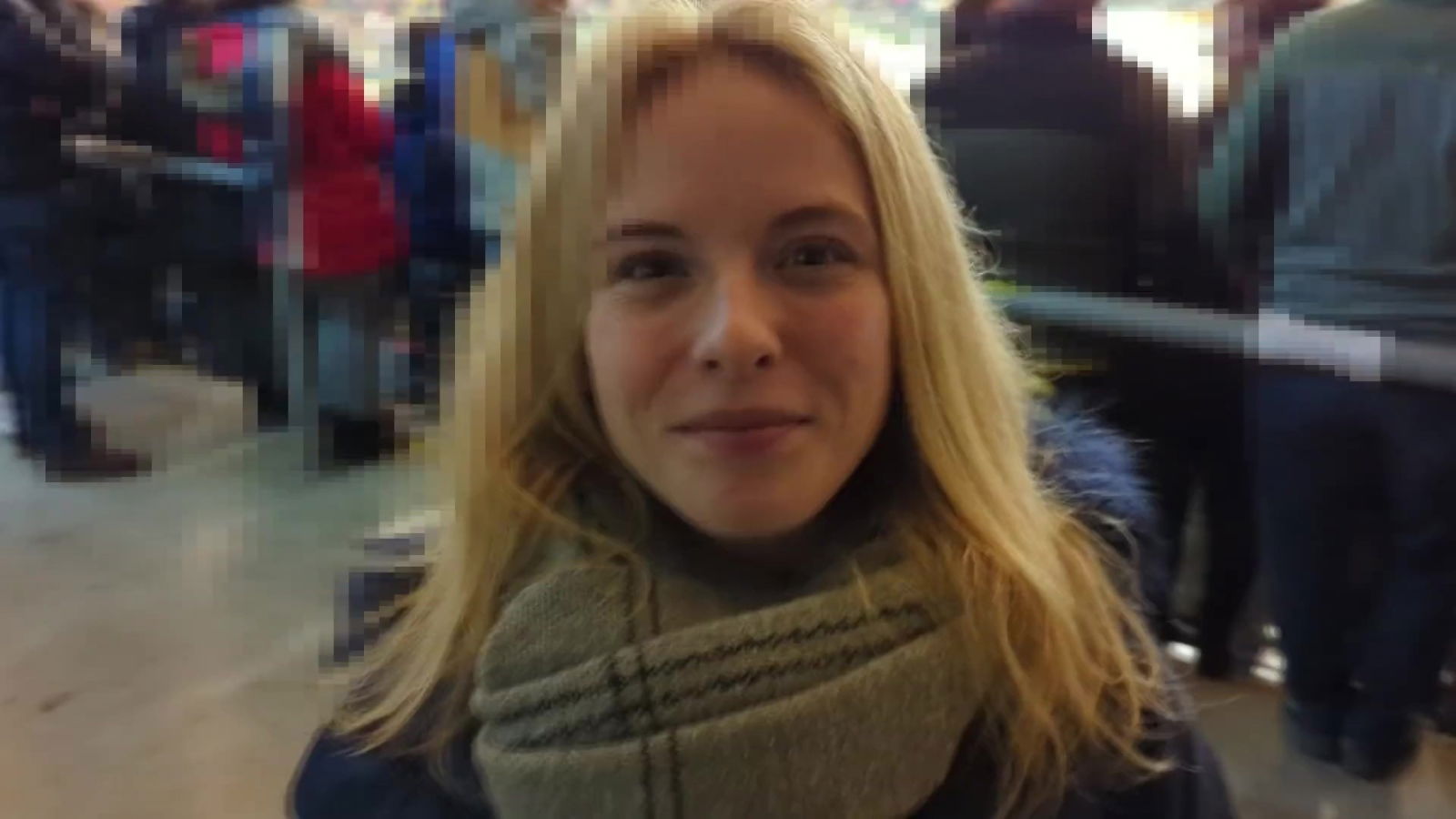 Picked-up Lovely Blonde Teen Treated With Quick Blowie Fuck Stairwell