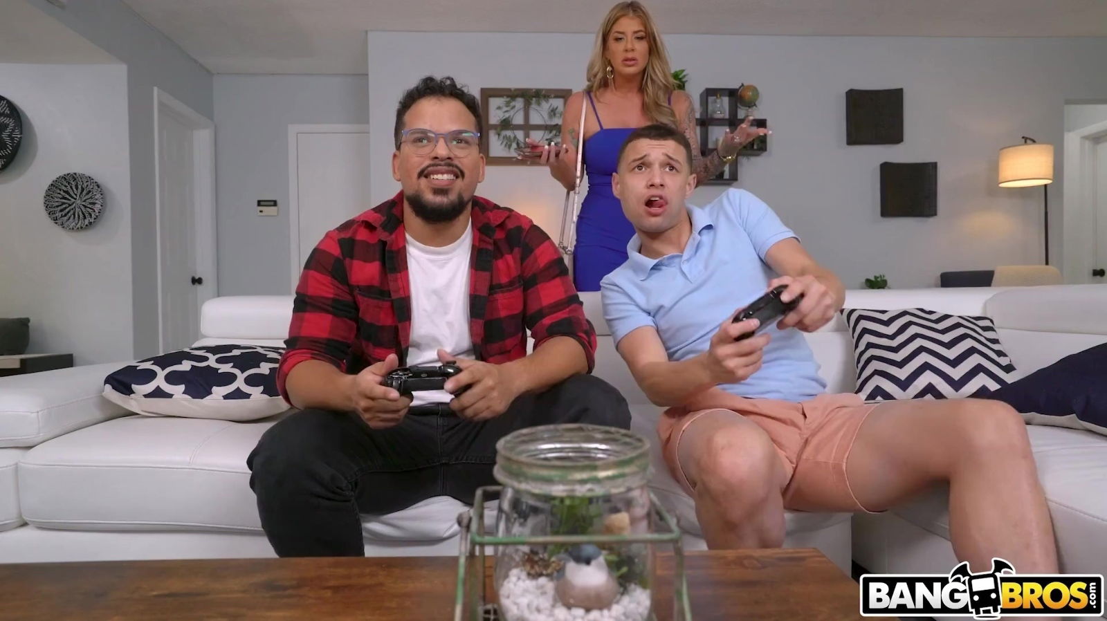 Sneaky stepmom fucked stepson friend almost caught them