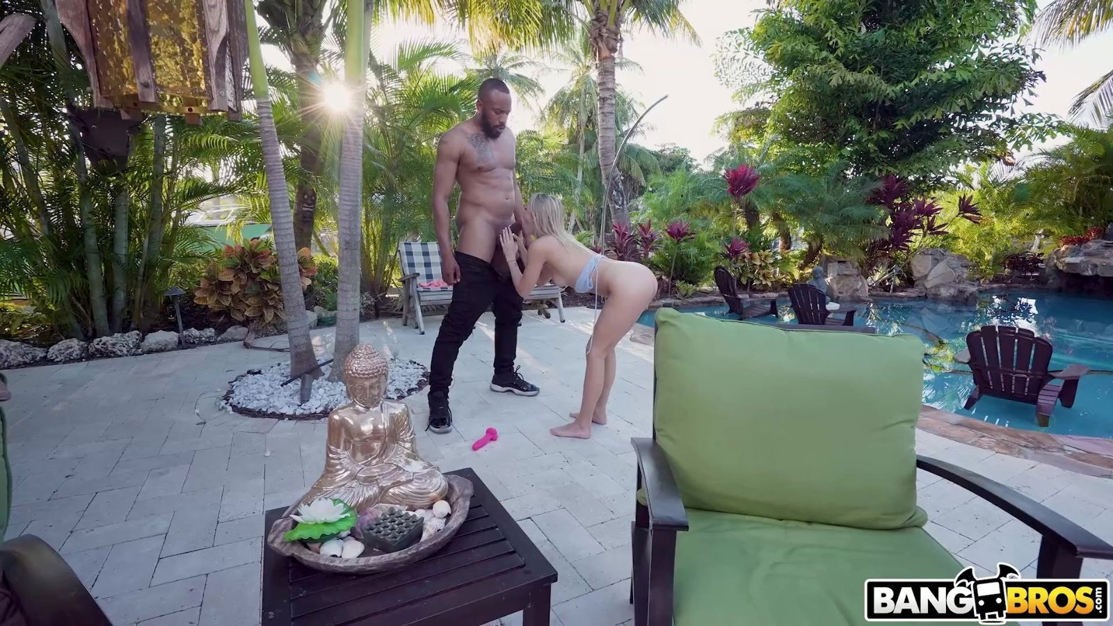 Yummy black dick fits deep throat teen pussy